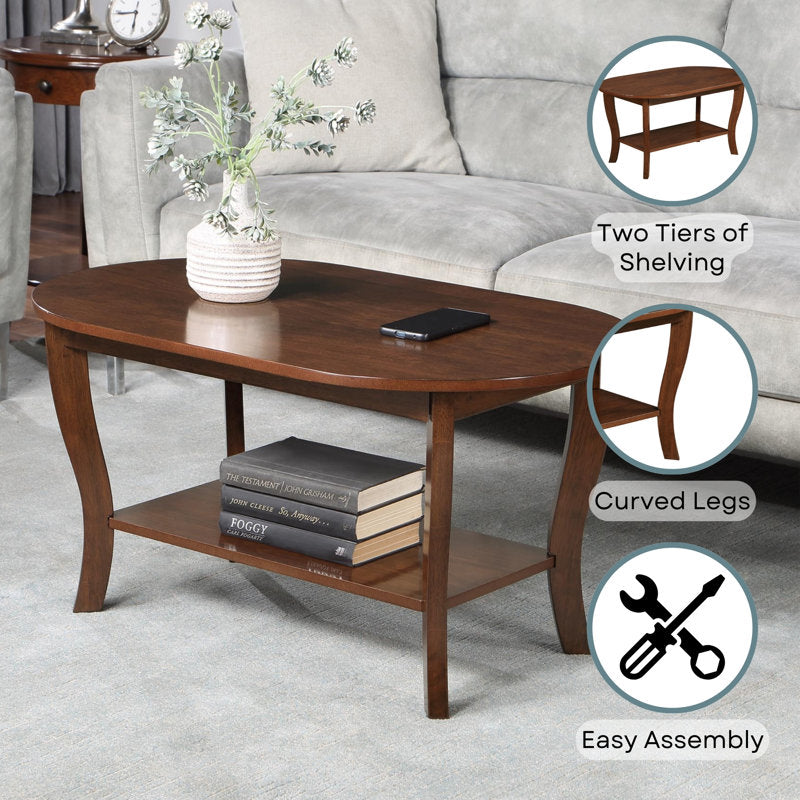 Premium teak wood entryway table with storage shelf