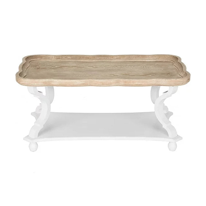 Rustic teak wood living room coffee table