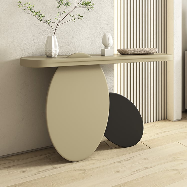 Contemporary teak wood accent table