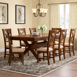 Solid teak wood 8-seater dining table set