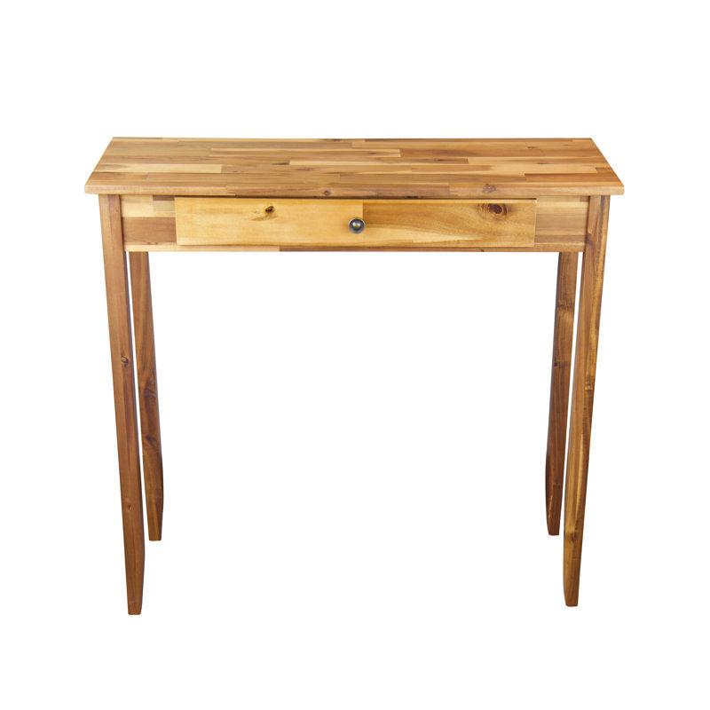 Minimalist teak wood accent console table