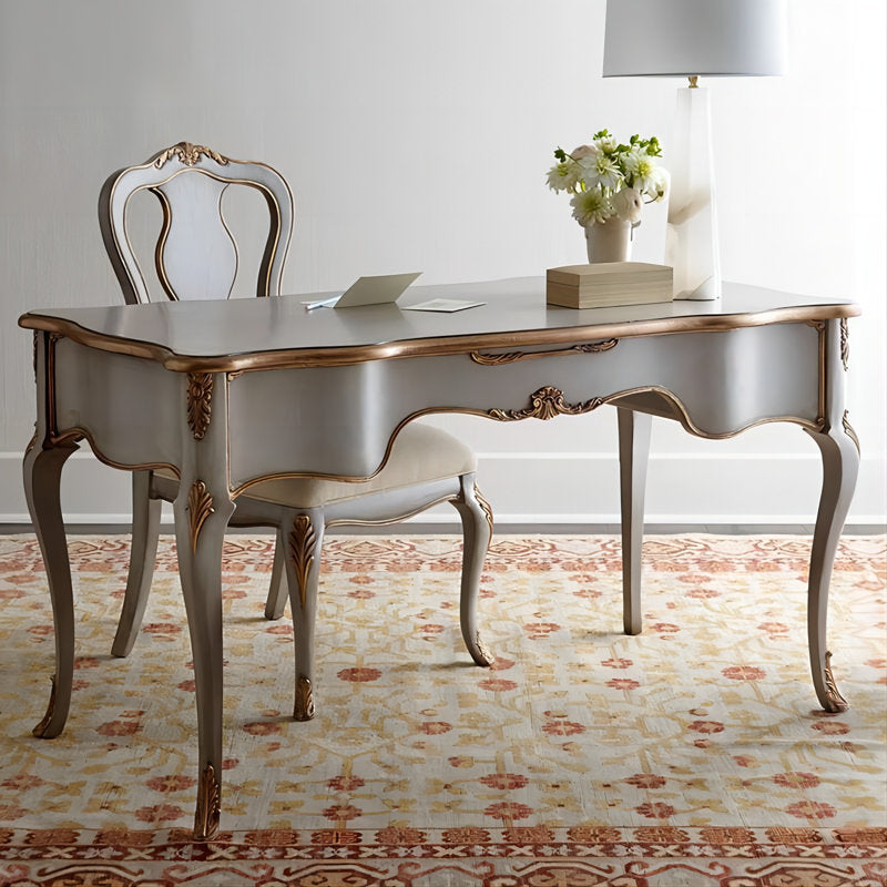 Premium teak wood hallway console table with carved details