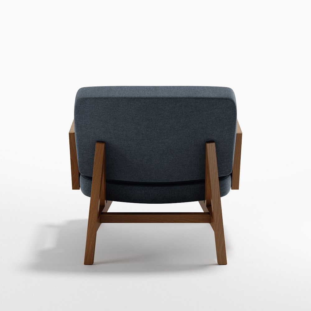 Premium teak wood reading chair with cushioned backrest