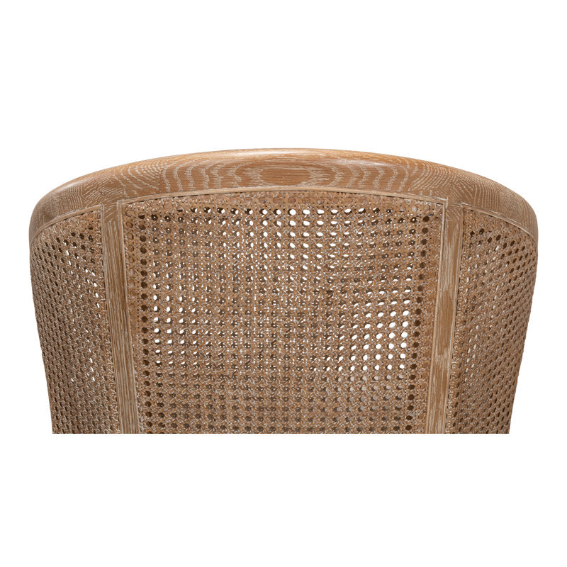 Handmade teak wood rattan lounge chair