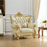 Premium Royal Armchair with Gold Finish