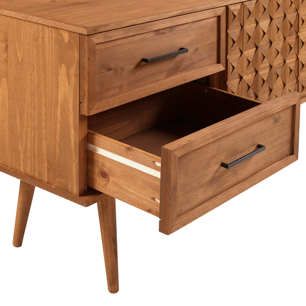 Luxury wooden sideboard console table with drawers