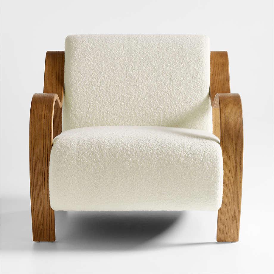 Handcrafted teak wood upholstered lounge chair