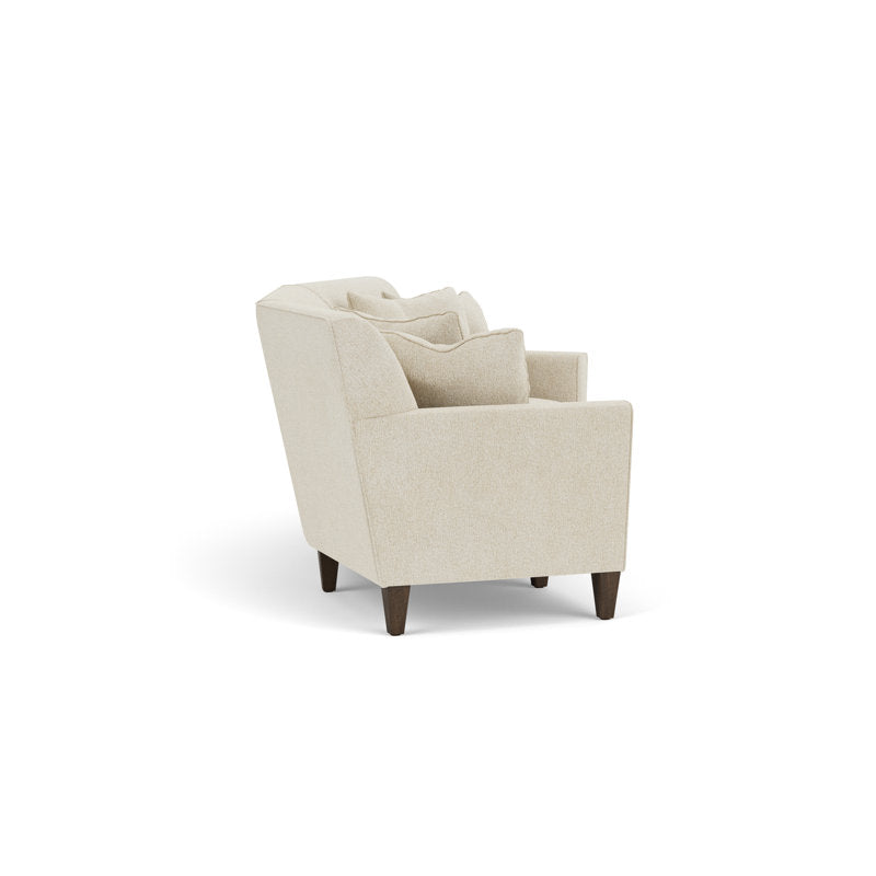 Modern cream fabric teak wood sofa for living room