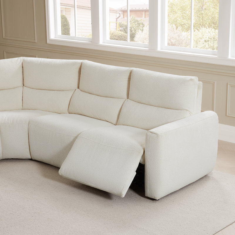 Luxury teak wood sectional sofa for modern living room