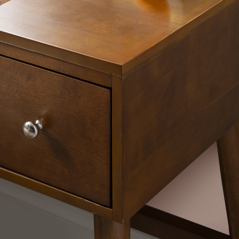 Premium solid wood writing desk with storage drawers