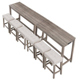 Compact teak wood dining furniture for small spaces