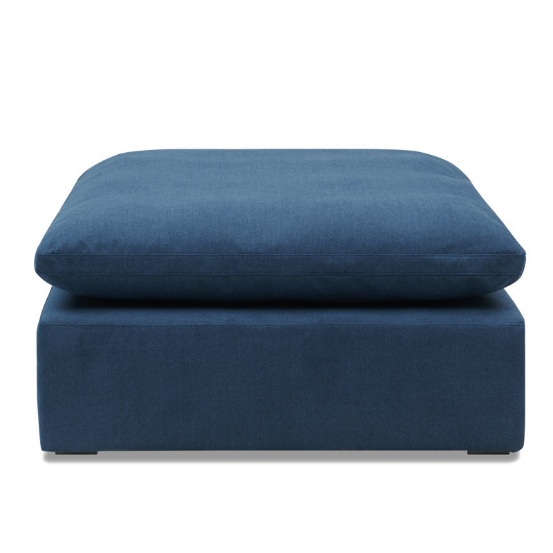 Premium fabric upholstered teak wood corner sofa