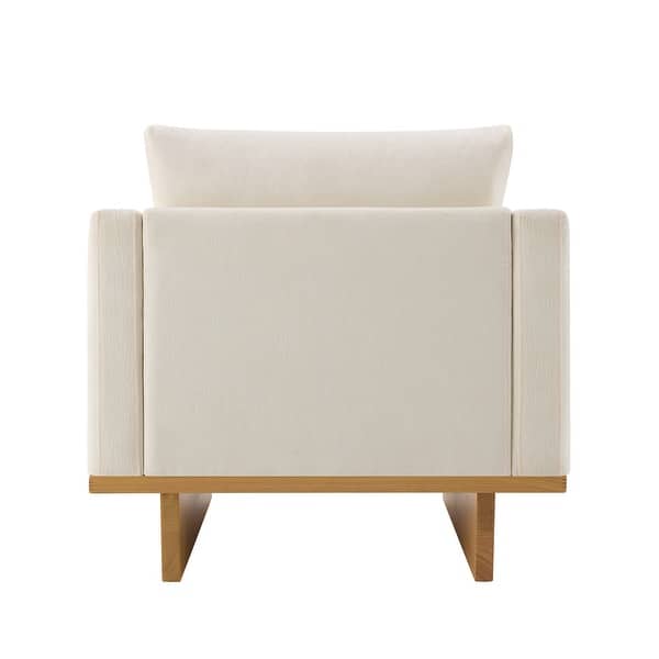 Minimalist teak wood accent chair