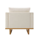 Minimalist teak wood accent chair