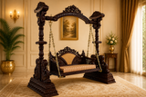Traditional luxury teak wood indoor swing for home décor