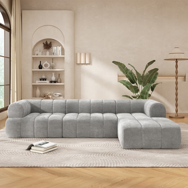 Luxury grey sectional sofa for modern living room