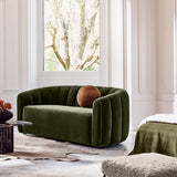 Designer curved sofa solid teak wood frame