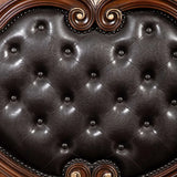 Solid wood luxury bed with carvings