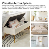 Teak wood upholstered bench modern design