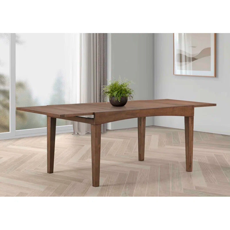 wooden dining table set with modern design
