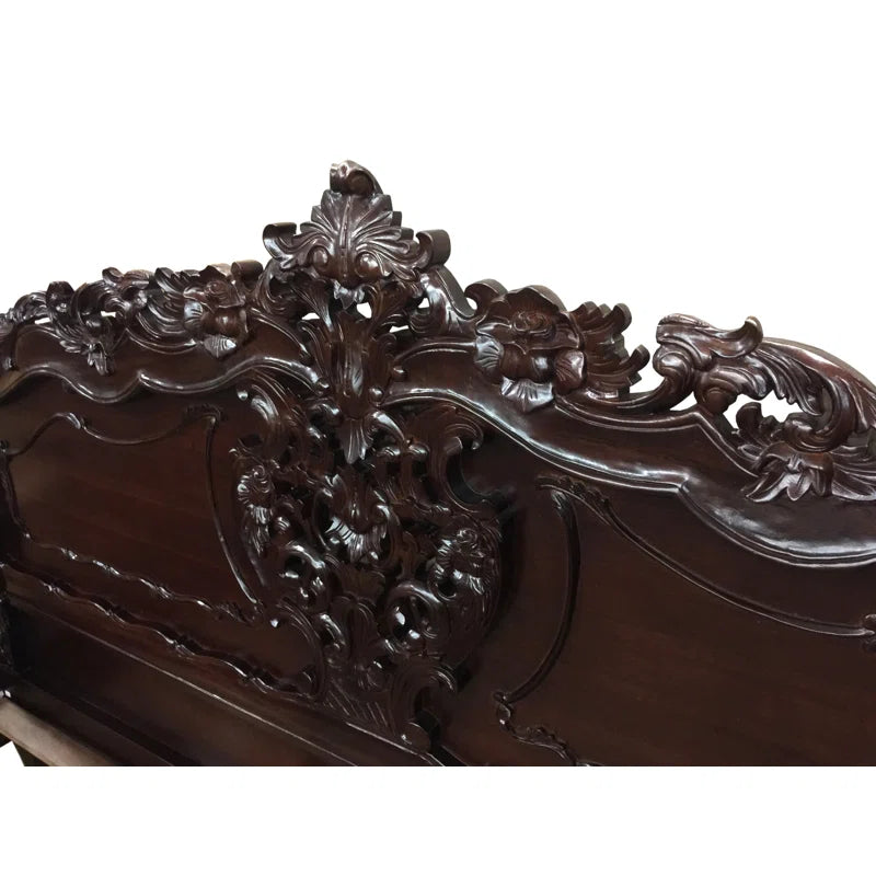 Designer carved wood bed for luxury bedrooms