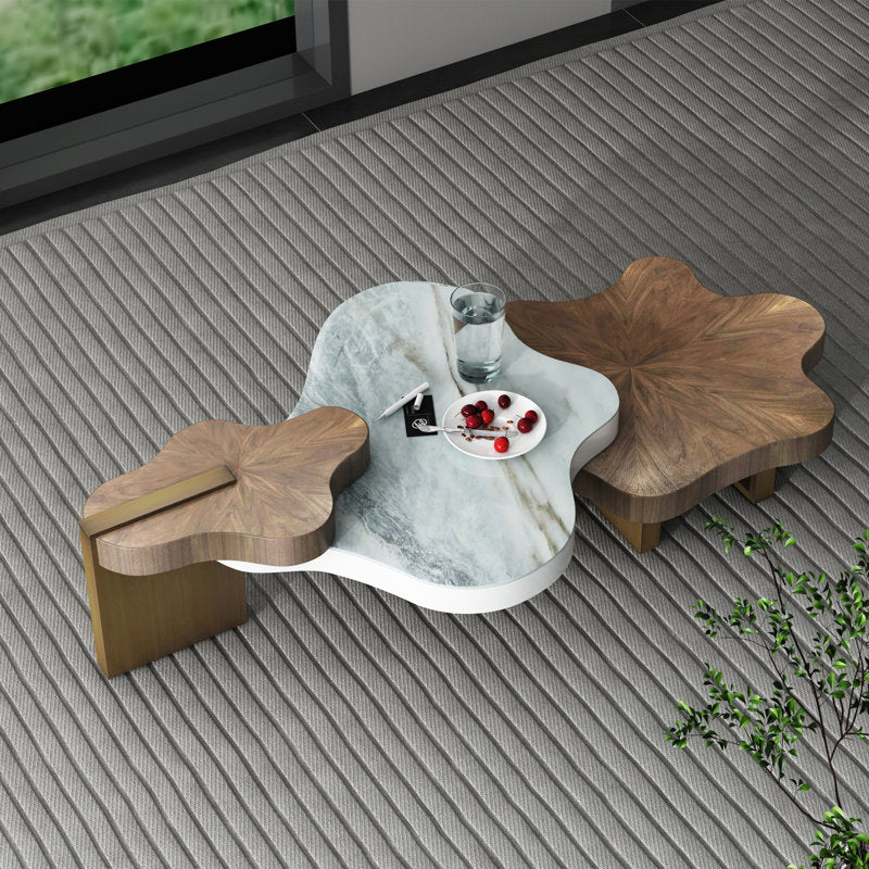 Stylish organic shape nesting table for luxury homes