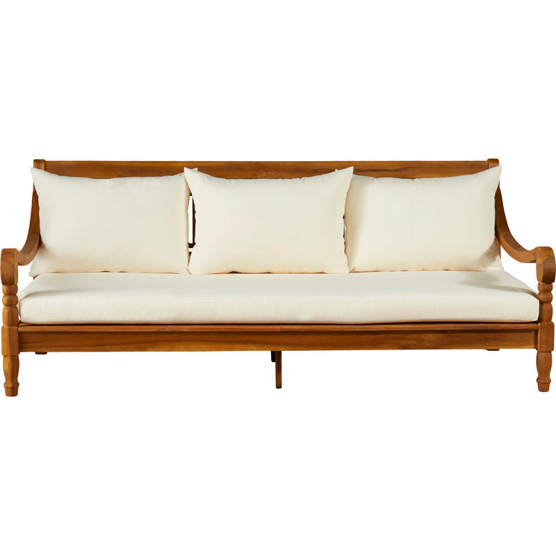 Modern teak wood outdoor sofa
