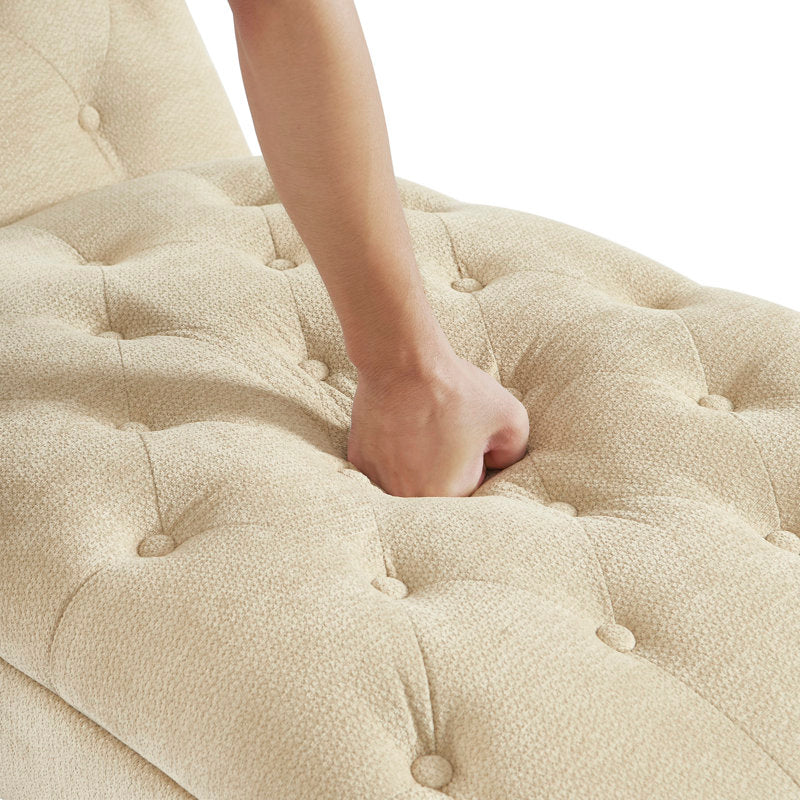 Luxury beige chaise for bedroom décor