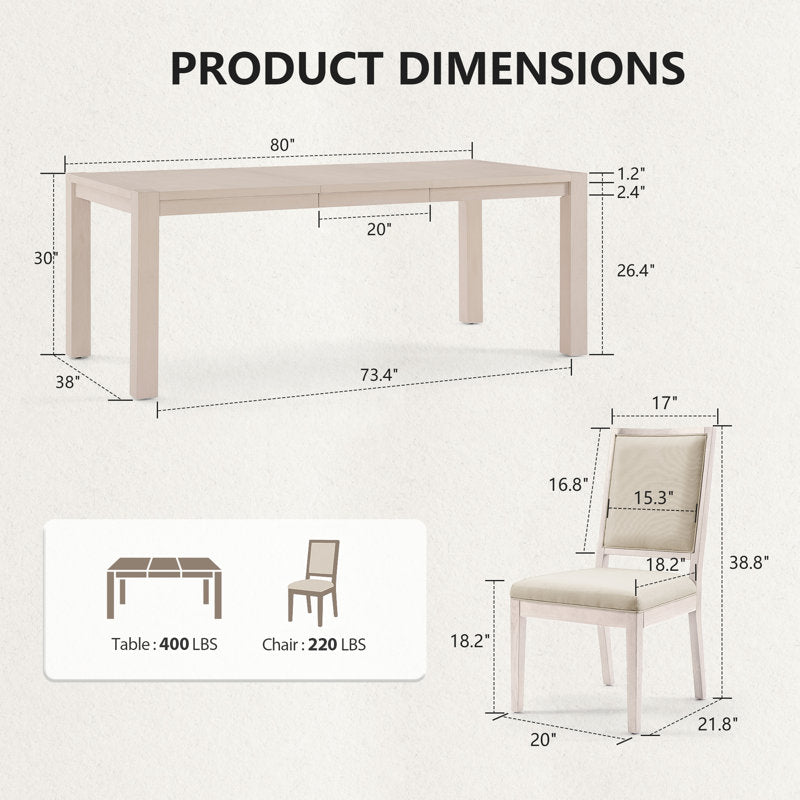 Handcrafted teak wood dining table and chair set