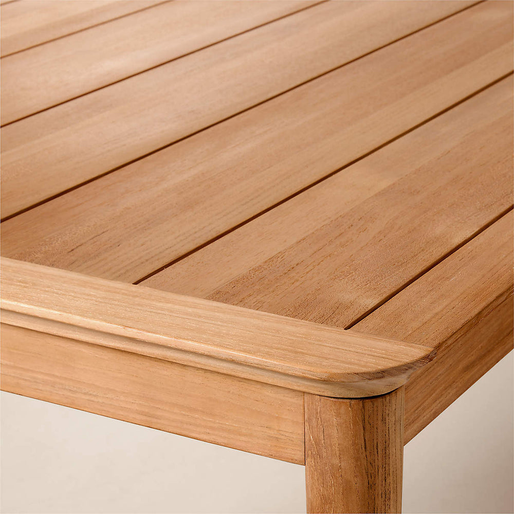 Wooden rectangular dining table with chairs