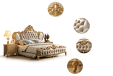High-end bedroom furniture with gold carving