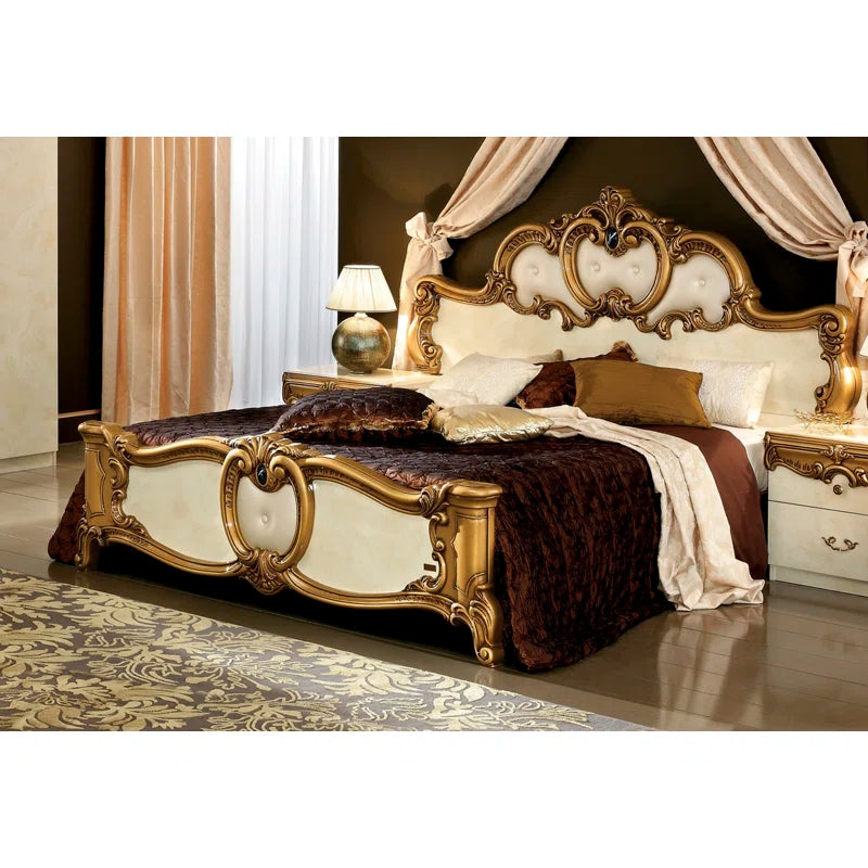Antique royal wooden bed design