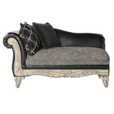 Designer teak wood daybed black upholstery