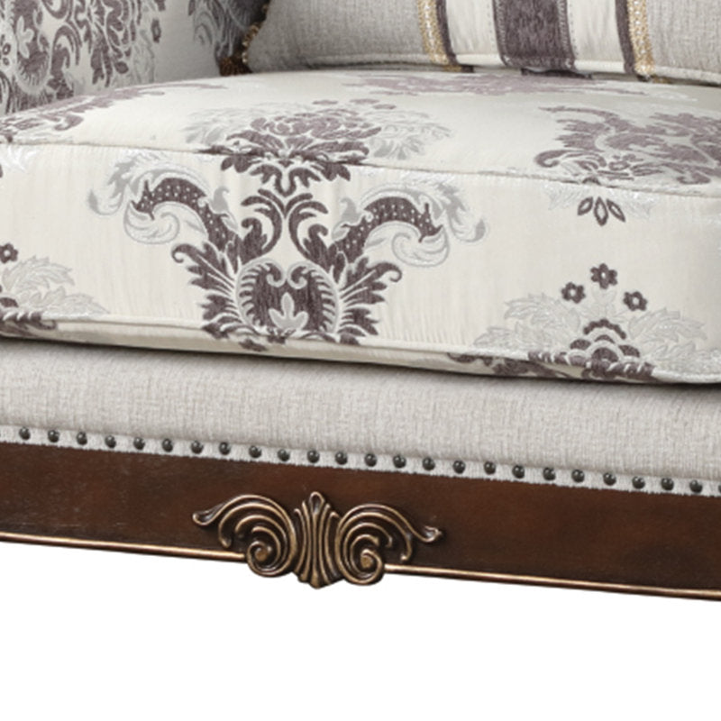 Handcrafted luxury wooden armchair with tufted backrest