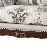 Handcrafted luxury wooden armchair with tufted backrest