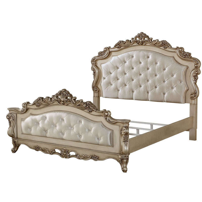 Victorian luxury teak wood bed furniture