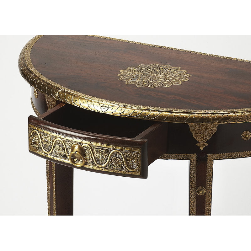 Elegant wooden entryway table with storage drawer