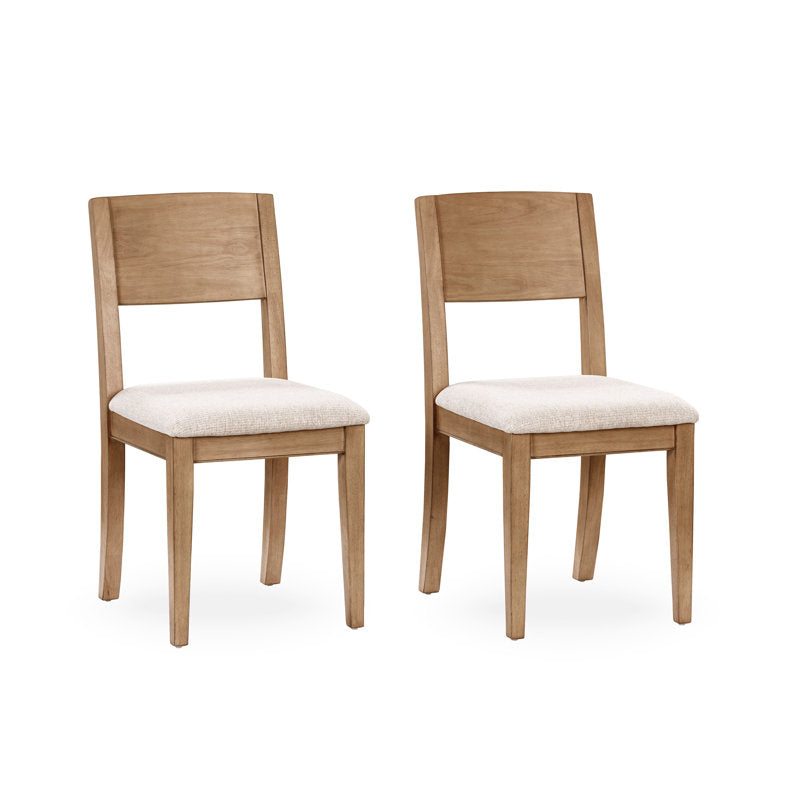 Premium solid teak wood dining table with matching bench and upholstered chairs