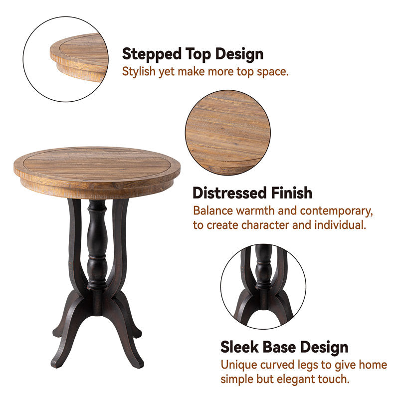 Designer teak wood round occasional table