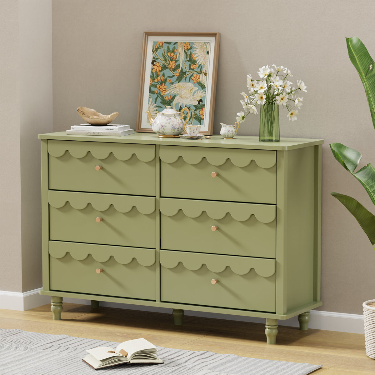 Sky Rise Decor teak wood dresser cabinet