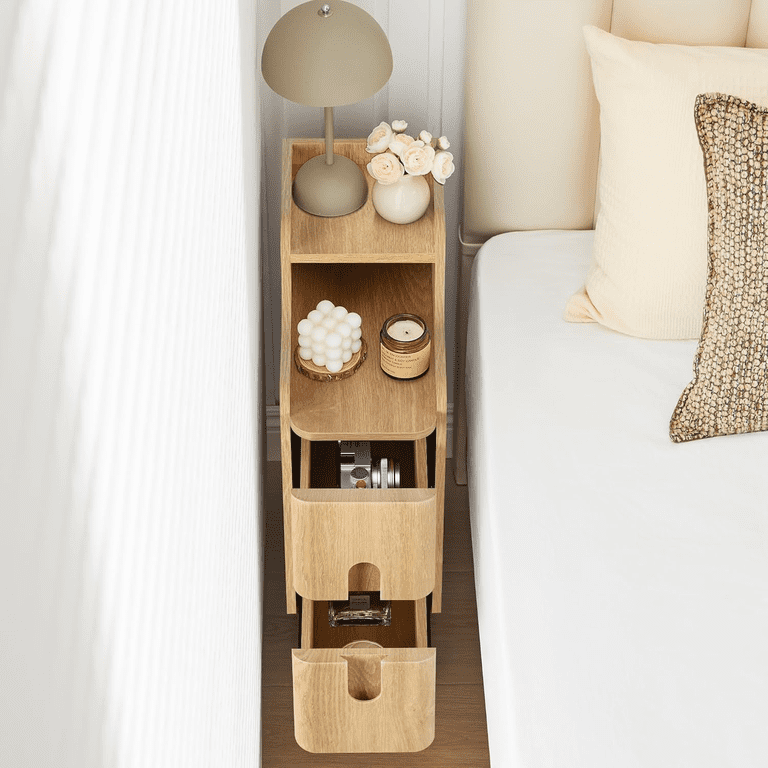 Scandinavian style bedside cabinet set
