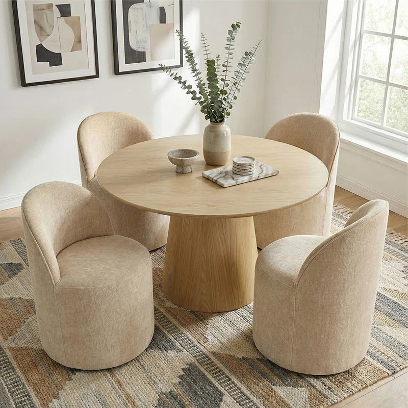 modern luxury dining furniture set round table