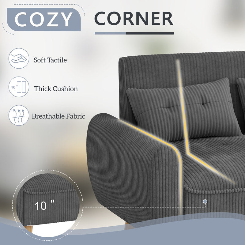 Comfortable modern lounge sofa in grey color