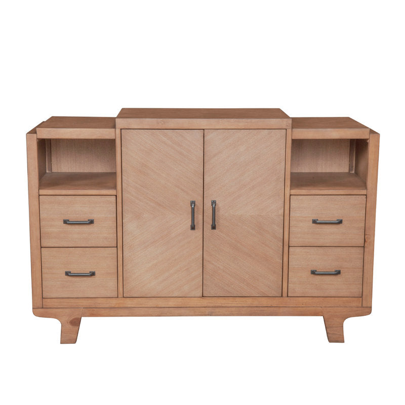 Luxury teak wood buffet cabinet with storage drawers