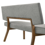 Scandinavian teak wood lounge bench for living room