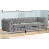 Premium 3-seater Chesterfield sofa in velvet upholstery