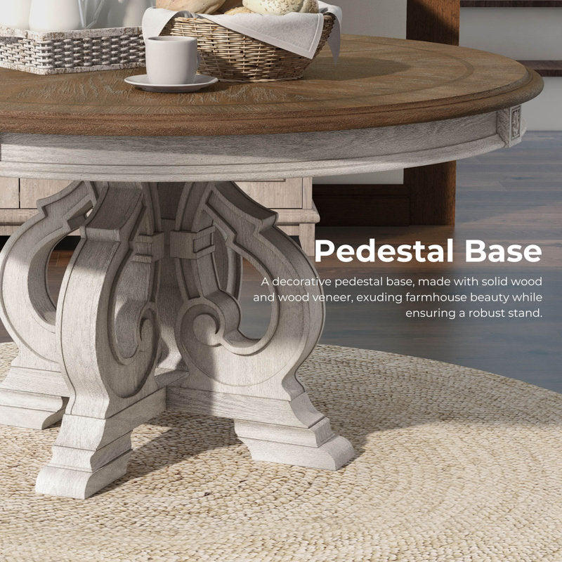 Handcrafted wooden dining table set for luxury interiors