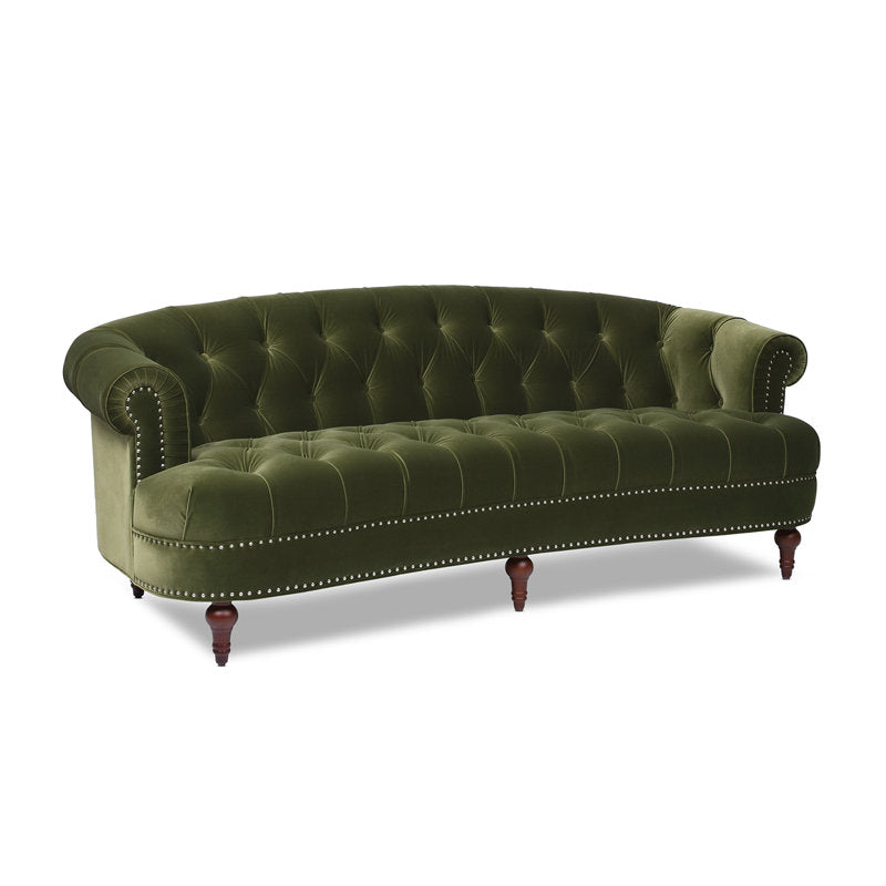 Solid teak wood Chesterfield sofa for elegant interiors