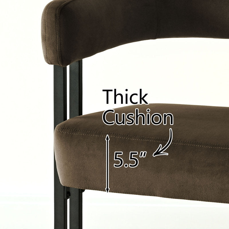 Modern fabric upholstered 3 seater sofa bench with strong metal frame by Sky Rise Decor
