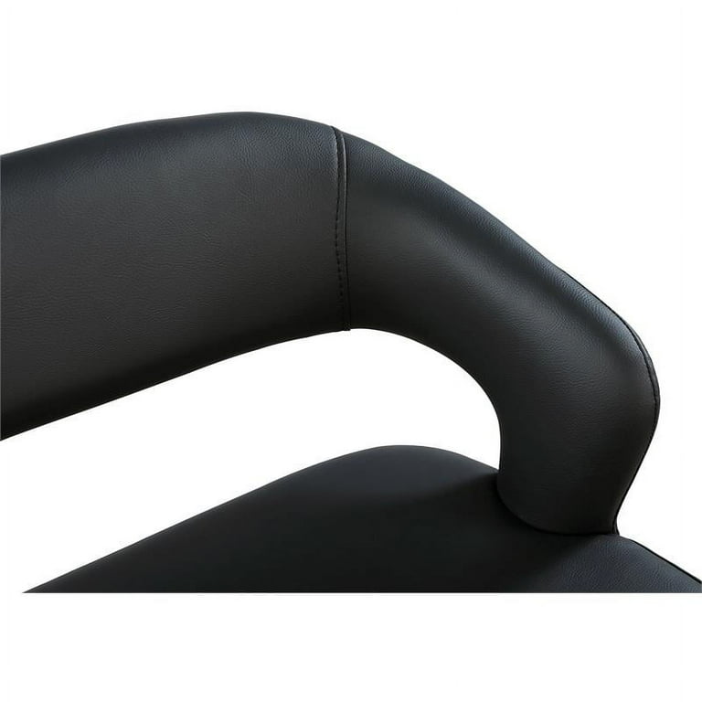 Elegant faux leather bench for home décor